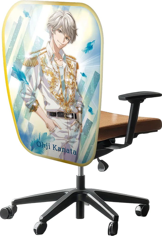 オフィスチェアにキャラクター柄のカバーを被せた例